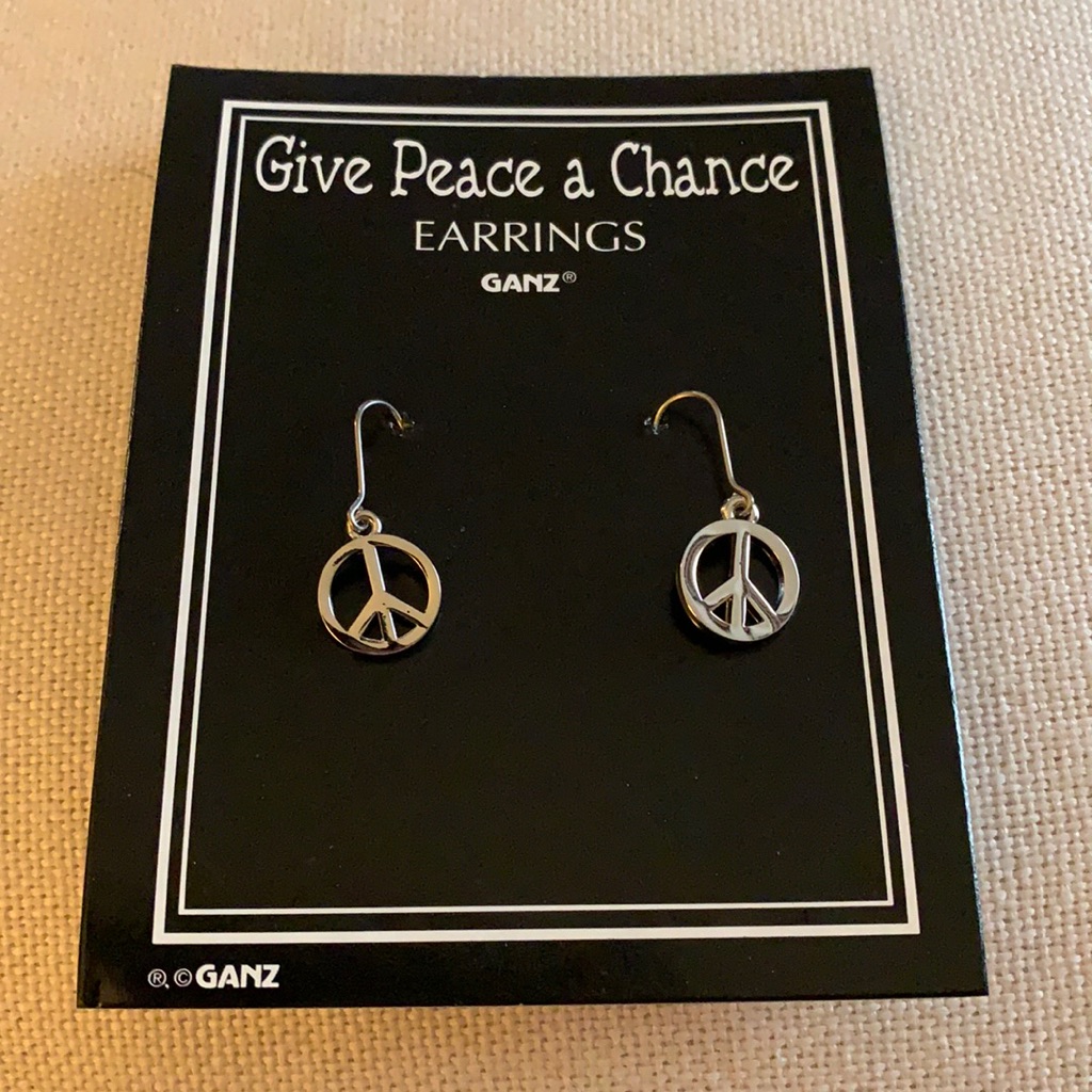 Peace Earrings Surgical Steel